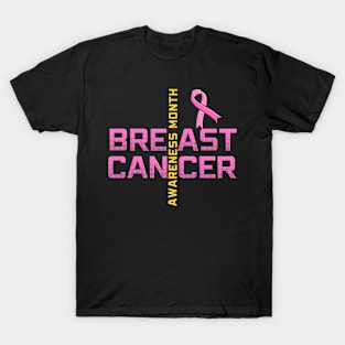 Pink Ribbon Breast Cancer Awareness Month T-Shirt